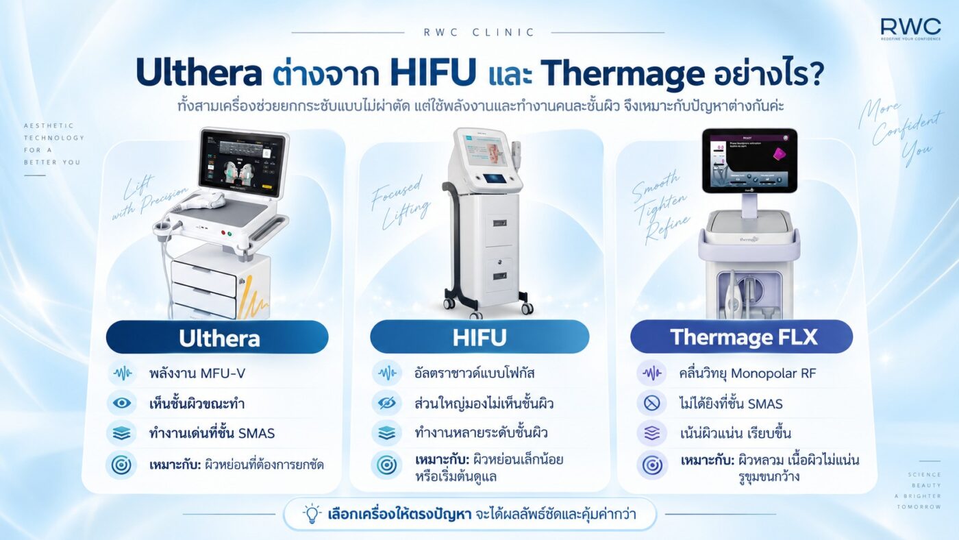 Ulthera ต่างจาก HIFU และ Thermage อย่างไร?